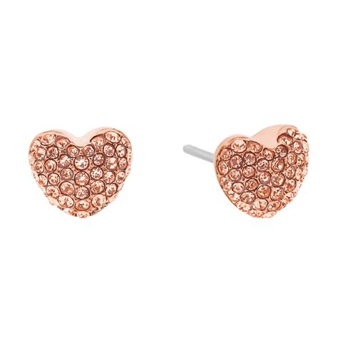 Michael Kors heart lock studs